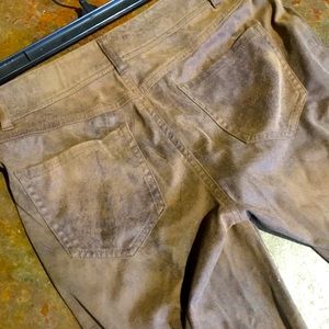 SUADE BELL BOTTOM PANTS